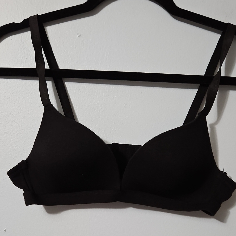 Pink Lover Black Padded Women's Bra Size 34B
